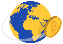 bitcoin world vector