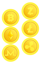 cryptocurrencies vector